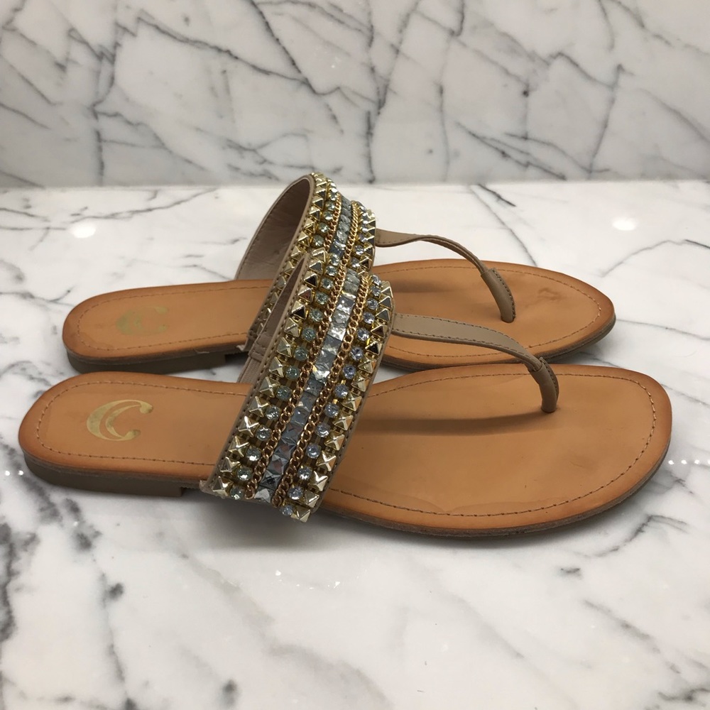 Charming Charlie blue heel tone sandals